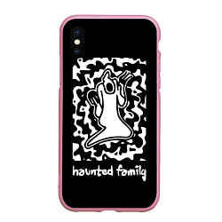 Чехол iPhone XS Max матовый Haunted Family Kizaru, цвет: 3D-розовый
