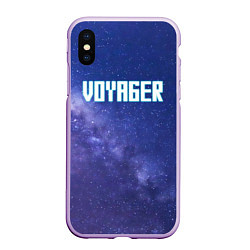 Чехол iPhone XS Max матовый Voyager, цвет: 3D-сиреневый