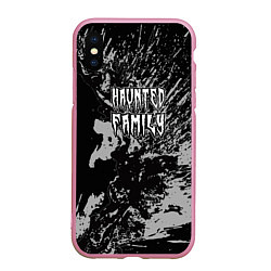 Чехол iPhone XS Max матовый Haunted Family лейбл Kizaru, цвет: 3D-розовый