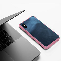 Чехол iPhone XS Max матовый Дымчатый, цвет: 3D-малиновый — фото 2