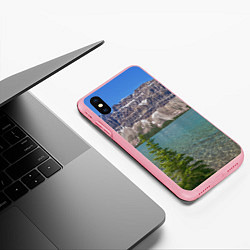 Чехол iPhone XS Max матовый Горное озеро, цвет: 3D-баблгам — фото 2