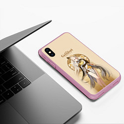 Чехол iPhone XS Max матовый Genshin Impact, цвет: 3D-розовый — фото 2