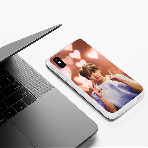 Чехол iPhone XS Max матовый JUNGKOOK BTS / 3D-Белый – фото 3