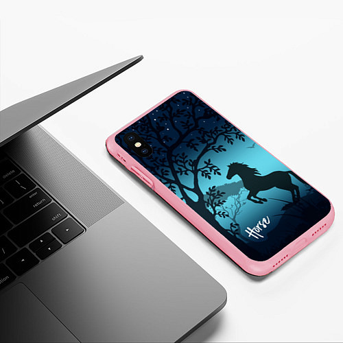 Чехол iPhone XS Max матовый Конь / 3D-Баблгам – фото 3