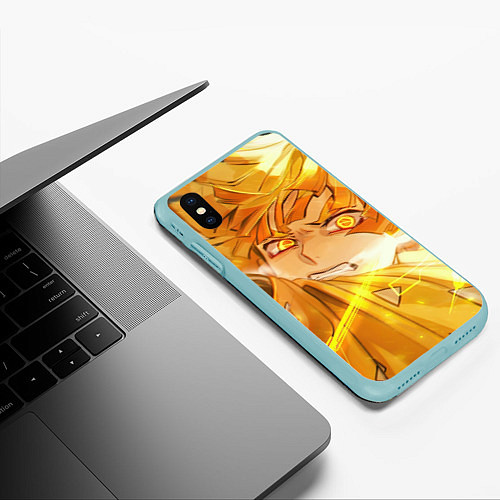 Чехол iPhone XS Max матовый ЗЕНИЦУ АГАЦУМА / 3D-Мятный – фото 3