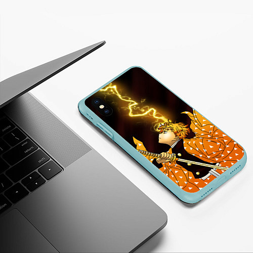 Чехол iPhone XS Max матовый ЗЕНИЦУ / 3D-Мятный – фото 3