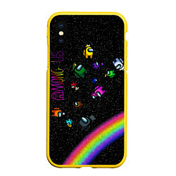 Чехол iPhone XS Max матовый Among Us, цвет: 3D-желтый