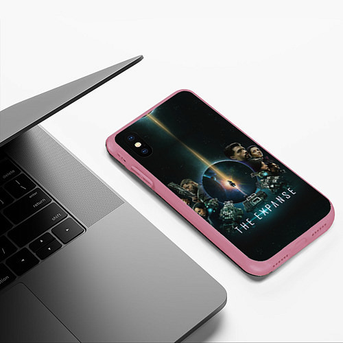 Чехол iPhone XS Max матовый Экспансия / 3D-Малиновый – фото 3