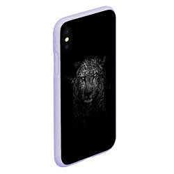 Чехол iPhone XS Max матовый Ягуар, цвет: 3D-светло-сиреневый — фото 2