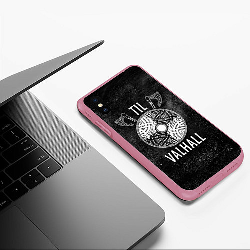 Чехол iPhone XS Max матовый Till Valhall / 3D-Малиновый – фото 3