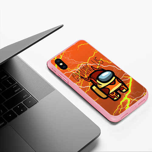 Чехол iPhone XS Max матовый Among Us Lightning Z / 3D-Баблгам – фото 3