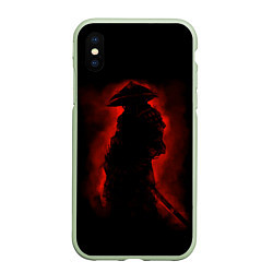 Чехол iPhone XS Max матовый Samurai, цвет: 3D-салатовый