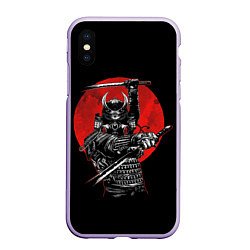 Чехол iPhone XS Max матовый Samurai, цвет: 3D-светло-сиреневый