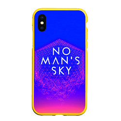 Чехол iPhone XS Max матовый NO MANS SKY, цвет: 3D-желтый