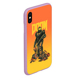 Чехол iPhone XS Max матовый Doom, цвет: 3D-сиреневый — фото 2