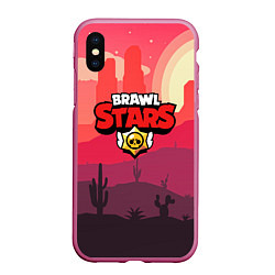 Чехол iPhone XS Max матовый BRAWL STARS