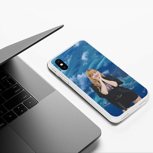 Чехол iPhone XS Max матовый LISA BLACKPINK / 3D-Белый – фото 3