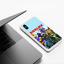 Чехол iPhone XS Max матовый ROBLOX, цвет: 3D-белый — фото 2