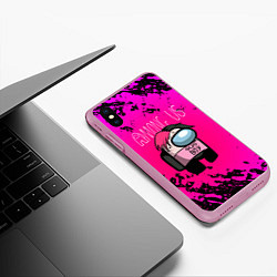 Чехол iPhone XS Max матовый Among Us Sus Boy Z, цвет: 3D-розовый — фото 2