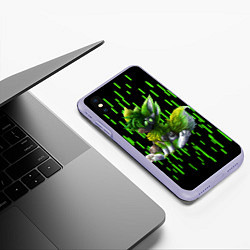 Чехол iPhone XS Max матовый Protogen music, цвет: 3D-светло-сиреневый — фото 2