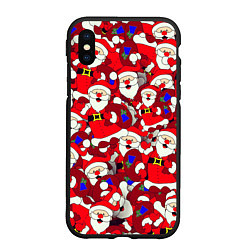 Чехол iPhone XS Max матовый Дед Санта, цвет: 3D-черный