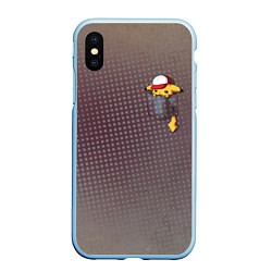 Чехол iPhone XS Max матовый Покемон, цвет: 3D-голубой