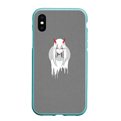 Чехол iPhone XS Max матовый Zero Two, цвет: 3D-мятный