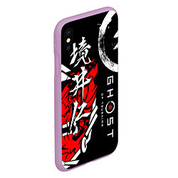 Чехол iPhone XS Max матовый Ghost of Tsushima, цвет: 3D-сиреневый — фото 2