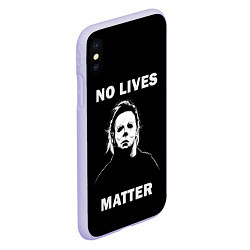 Чехол iPhone XS Max матовый MICHAEL MYERS, цвет: 3D-светло-сиреневый — фото 2