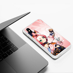 Чехол iPhone XS Max матовый GENSHIN IMPACT, ДИОНА, цвет: 3D-белый — фото 2