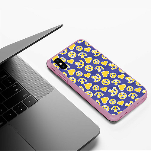 Чехол iPhone XS Max матовый JoJo no Kimyou na Bouken / 3D-Розовый – фото 3