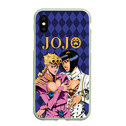 Чехол iPhone XS Max матовый JOJO, цвет: 3D-салатовый