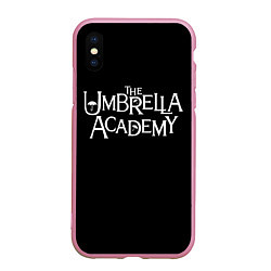 Чехол iPhone XS Max матовый Umbrella academy, цвет: 3D-розовый