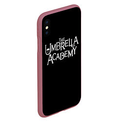 Чехол iPhone XS Max матовый Umbrella academy, цвет: 3D-малиновый — фото 2