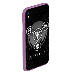 Чехол iPhone XS Max матовый DESTINY, цвет: 3D-фиолетовый — фото 2