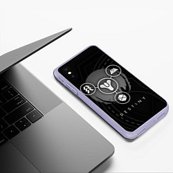 Чехол iPhone XS Max матовый DESTINY, цвет: 3D-светло-сиреневый — фото 2