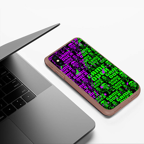 Чехол iPhone XS Max матовый UNDERTALE / 3D-Коричневый – фото 3