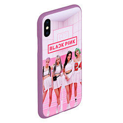 Чехол iPhone XS Max матовый BLACKPINK, цвет: 3D-фиолетовый — фото 2