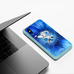 Чехол iPhone XS Max матовый Барбара Genshin Impact, цвет: 3D-мятный — фото 2