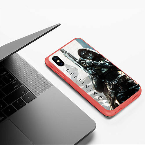 Чехол iPhone XS Max матовый DESTINY, HUNTER / 3D-Красный – фото 3