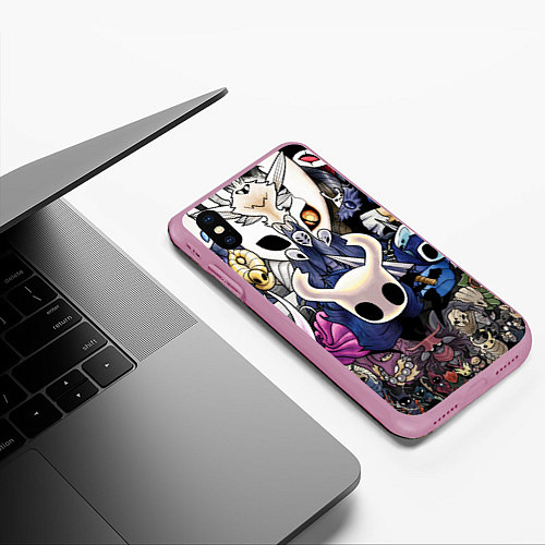 Чехол iPhone XS Max матовый HOLLOW KNIGHT / 3D-Розовый – фото 3