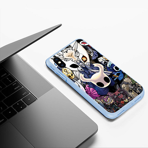 Чехол iPhone XS Max матовый HOLLOW KNIGHT / 3D-Голубой – фото 3