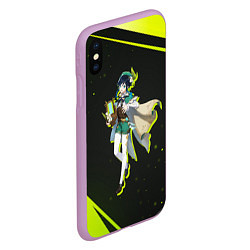 Чехол iPhone XS Max матовый Genshin Impact, цвет: 3D-сиреневый — фото 2