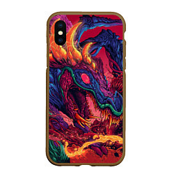 Чехол iPhone XS Max матовый HYPER BEAST, цвет: 3D-коричневый