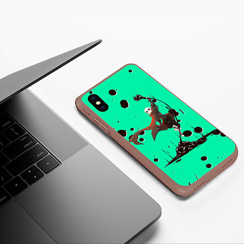 Чехол iPhone XS Max матовый Undertale / 3D-Коричневый – фото 3