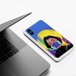 Чехол iPhone XS Max матовый AntiCorona, цвет: 3D-белый — фото 2