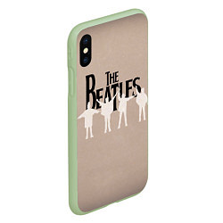 Чехол iPhone XS Max матовый The Beatles, цвет: 3D-салатовый — фото 2