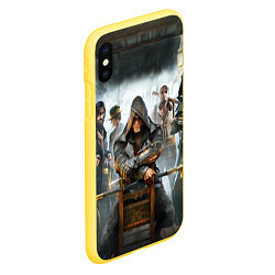 Чехол iPhone XS Max матовый Assassin’s Creed Syndicate, цвет: 3D-желтый — фото 2
