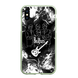 Чехол iPhone XS Max матовый The Beatles, цвет: 3D-салатовый