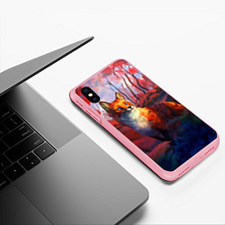 Чехол iPhone XS Max матовый Рыжая лиса, цвет: 3D-баблгам — фото 2